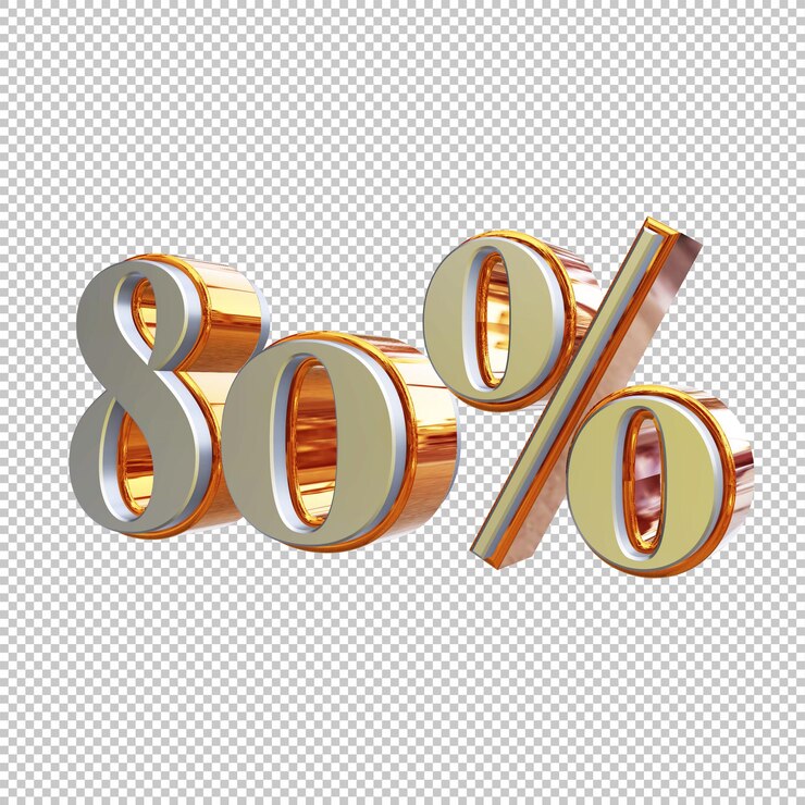80 percent 3d render