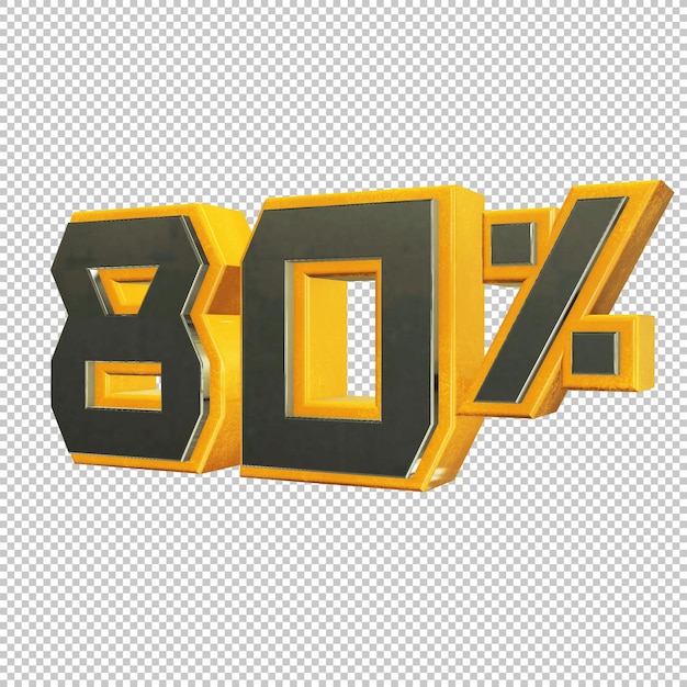 80 percento di rendering 3d