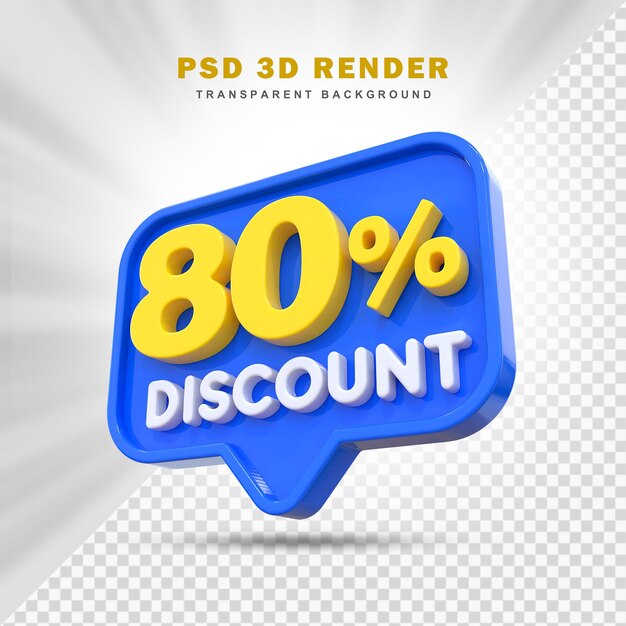 80 percent discount offer 3d