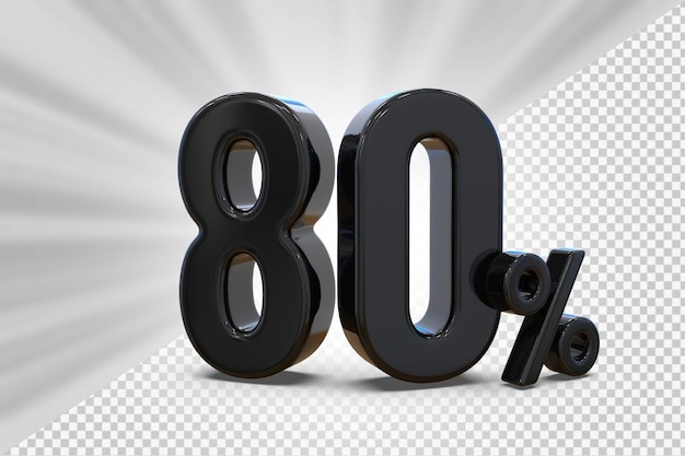 80 percent offer in 3d render