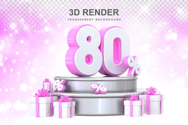 80 percent promotion with gift 3d