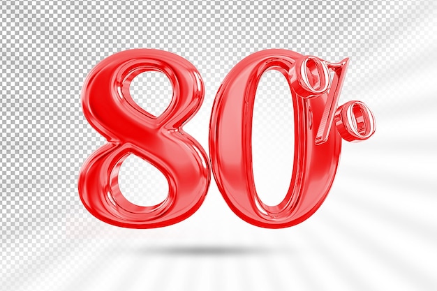 80 percent red offer in 3d