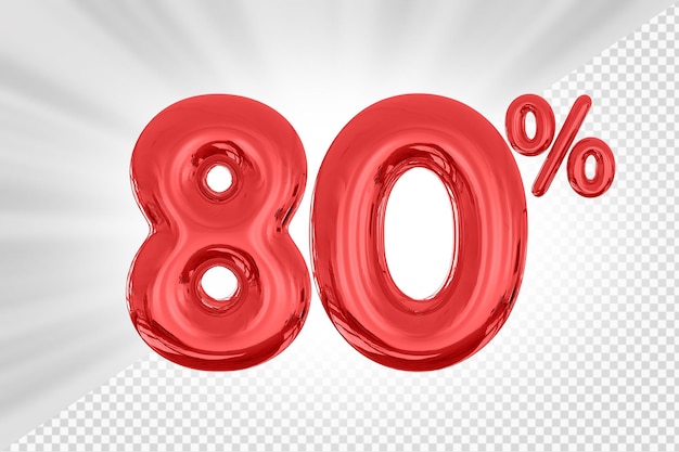 80 percent red offer in 3d