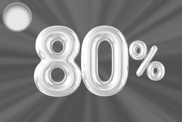 80 procent srebrny balon