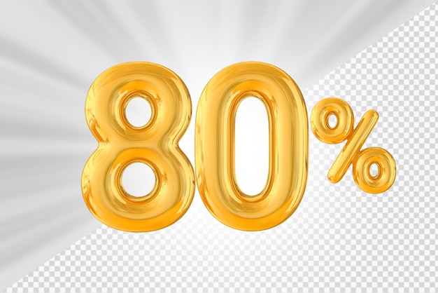80 procent złoty balon