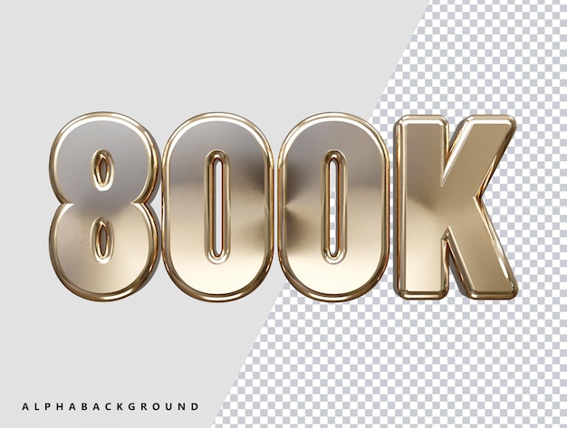 800K 3D-rendering teksteffect transparante vector