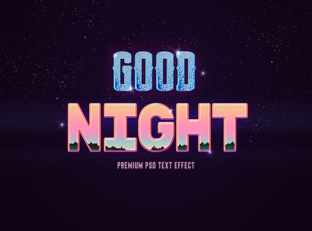 80s Style Retro and Classic Text Effect Template