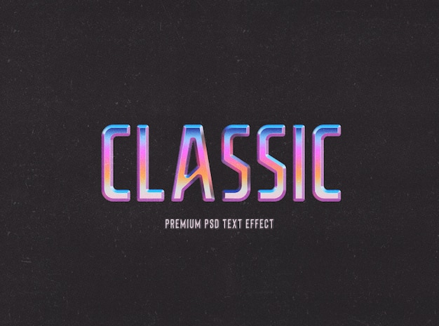 80s Style Retro and Classic Text Effect Template