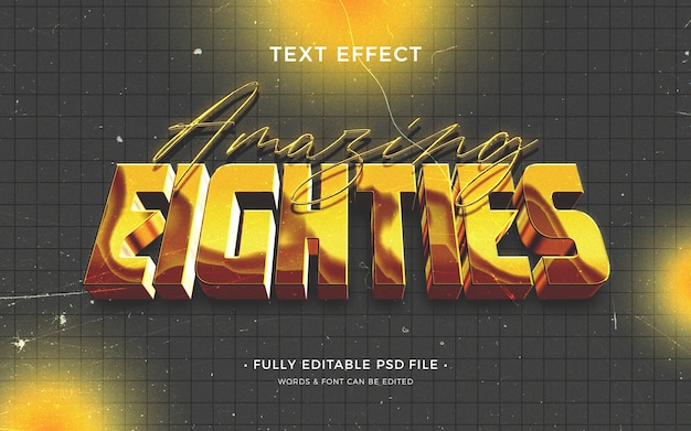 PSD 80s style text effect