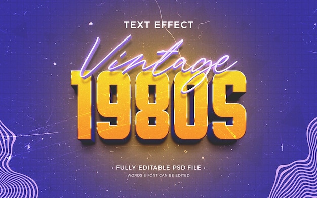 PSD 80s style text effect