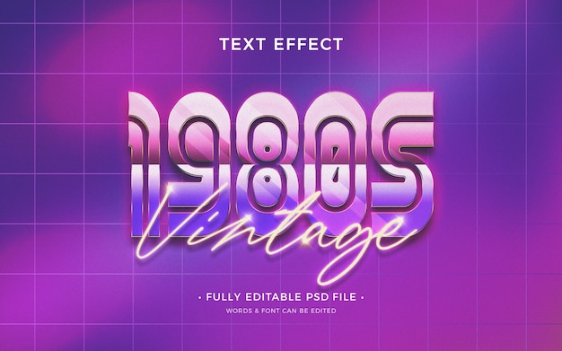 80s style text effect