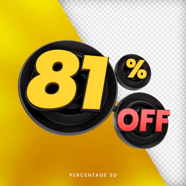 81 percentage korting op 3d render geïsoleerde premium psd