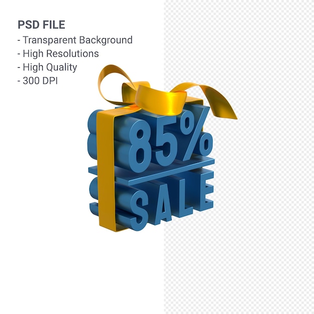 85% sale with bow and ribbon 3d design