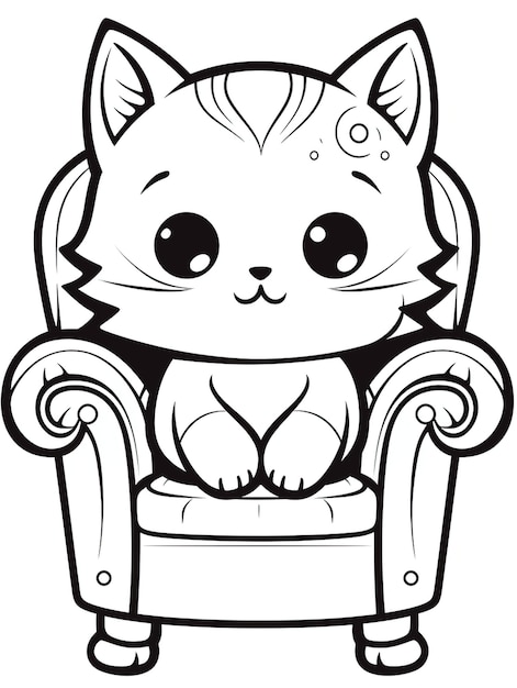 PSD 8k colorful book transparent eps kawaii style cat on a chair ar 34 uplight q 1 v 51