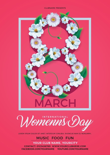 3月8日 女性の日 フライヤー