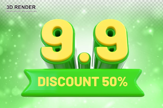 9 9 sale discount 3d