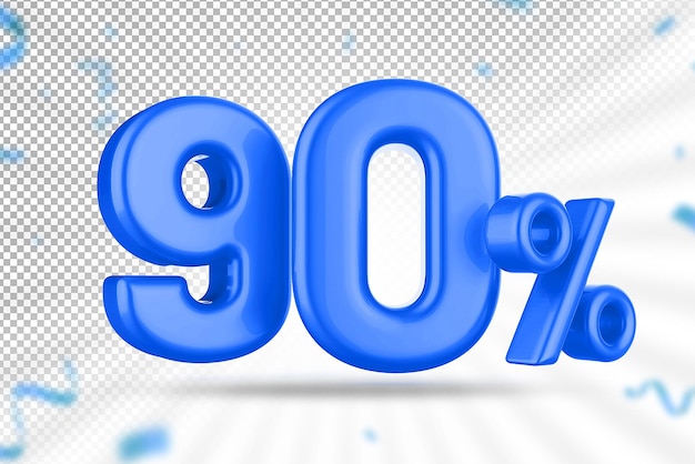 90 percent blueoffer in 3d