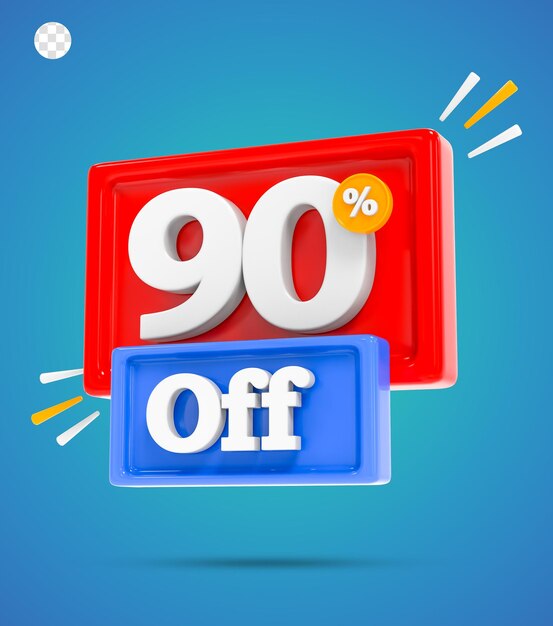 90 percent mega sale 3d render