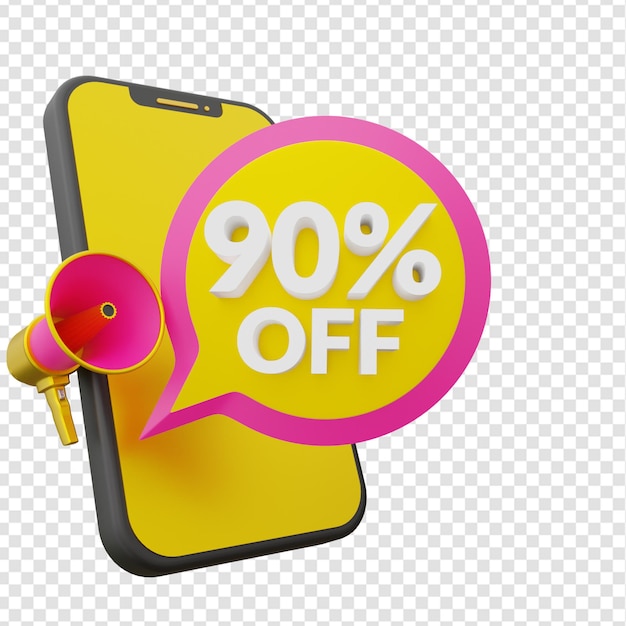 90 percent off promotional summer sale banner template