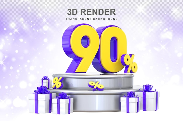 90 percent promotion with gift 3d