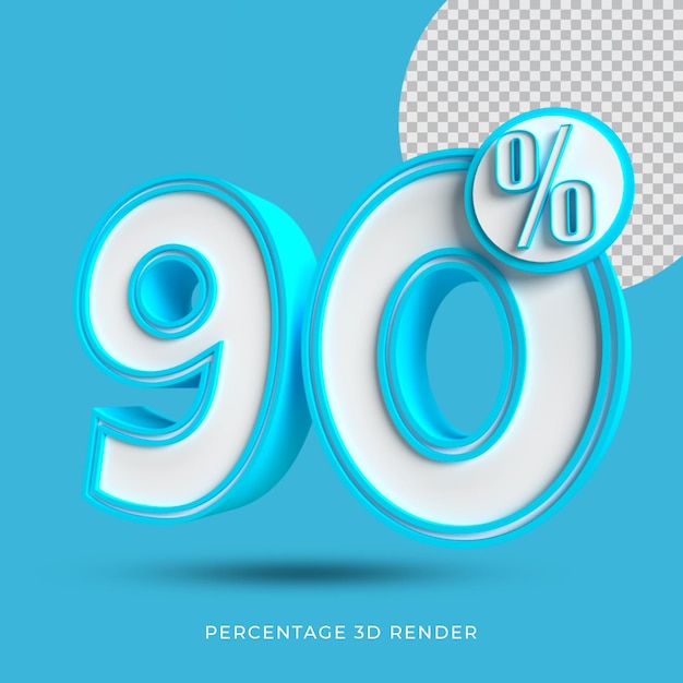 90 procent renderowania 3D w kolorze niebieskim