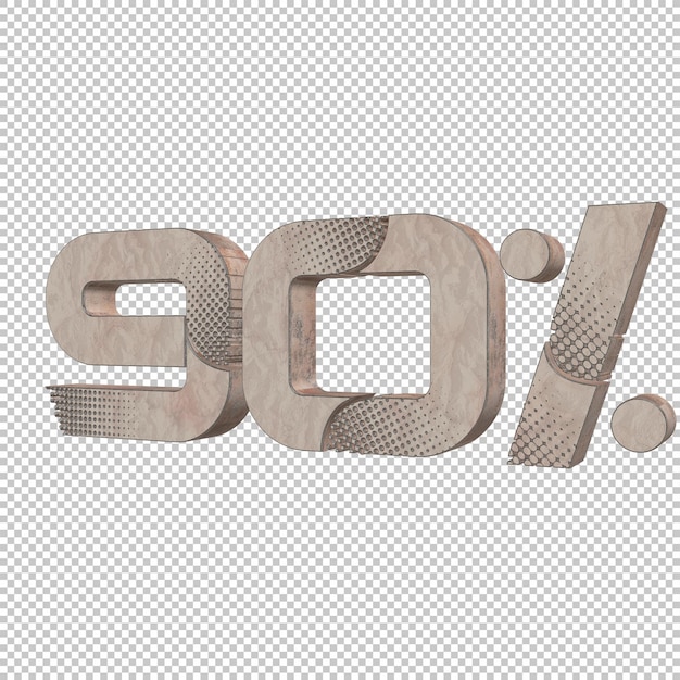 PSD 90 procent renderowania 3d