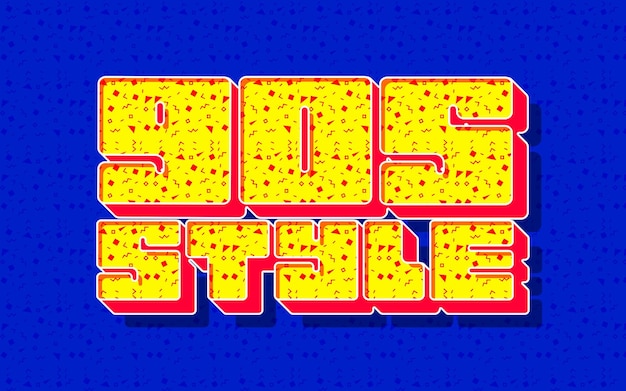 PSD 90s style text effect