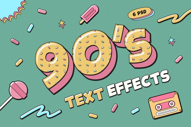 90s text effect