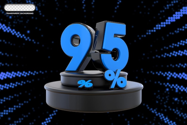 PSD l'offerta del 95% in rendering 3d