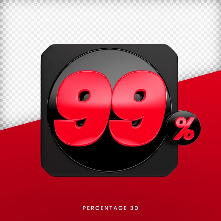 PSD 99-процентный 3d рендер премиум psd