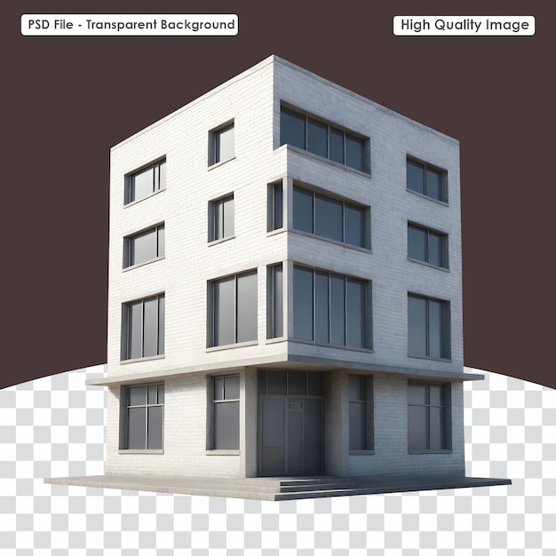 a 3D building on a transparent background that says big top view