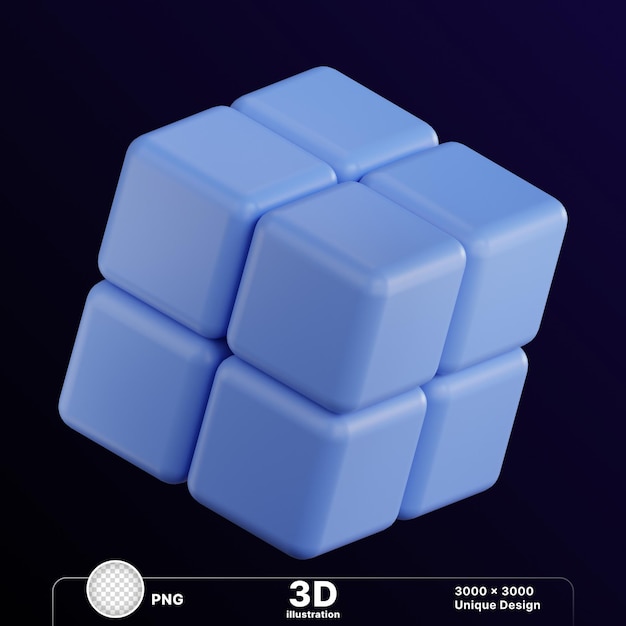 a 3d cube with a 3d image of 3d cubes