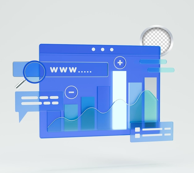 A 3d icon of Business Analytics Dashboard