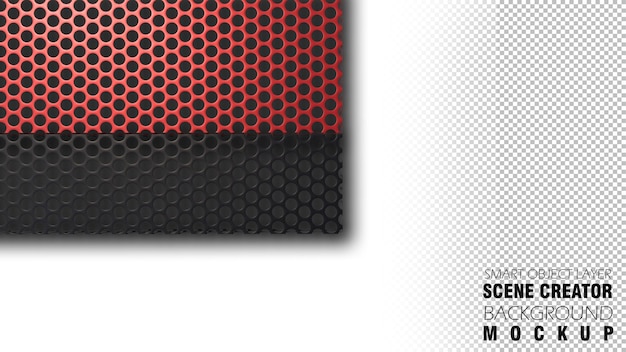 A 3d rendering image of colorful metal mesh plate on white background
