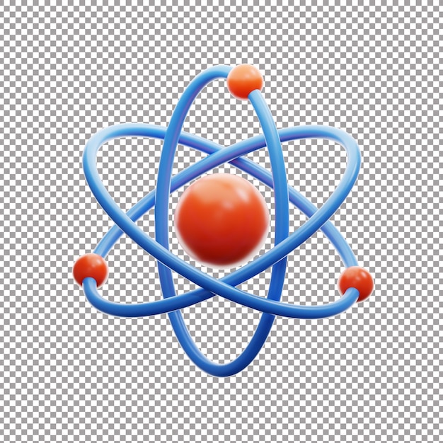 A atom 3d rendered file