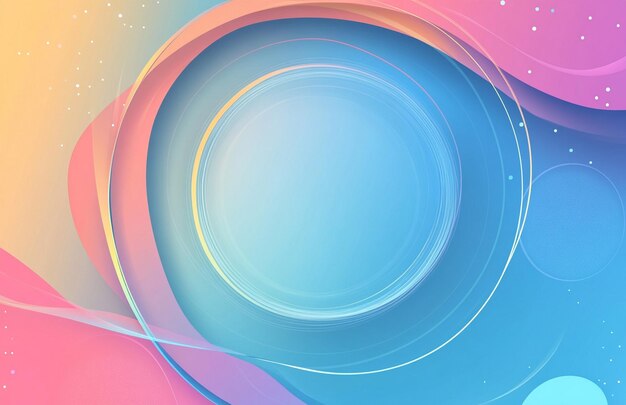 a background with a transparent circle in the center surrounded by colorful circles