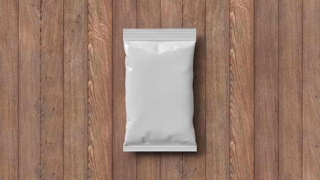 a bag of flour on a wooden background