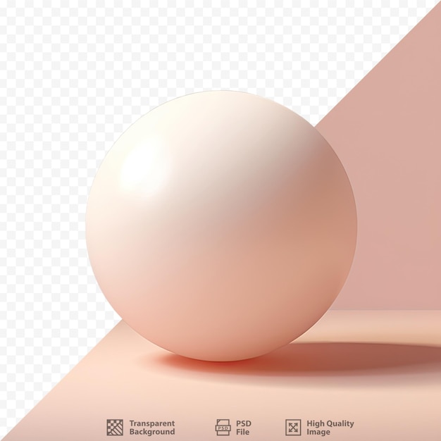 PSD Мяч на столе с розовым фоном.