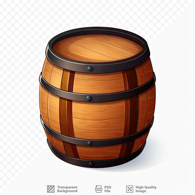 木の樽がついた樽。