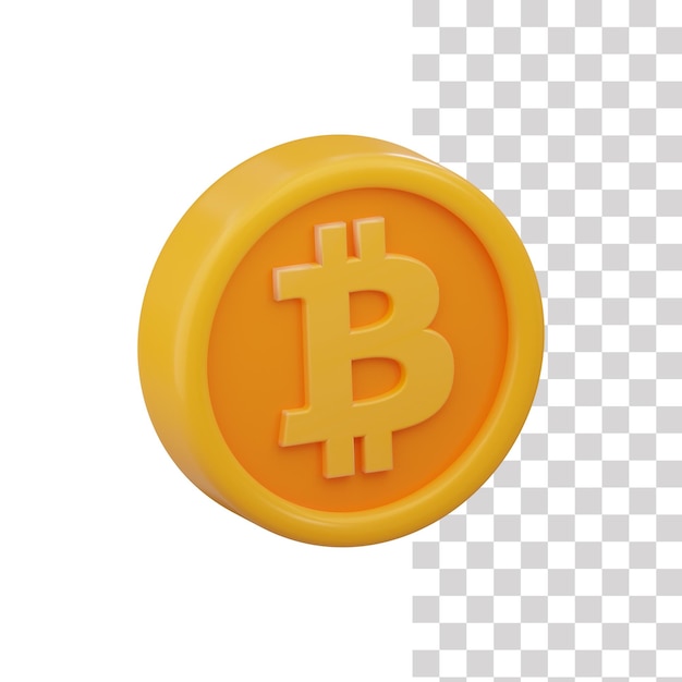 A bitcoin icon on a white background