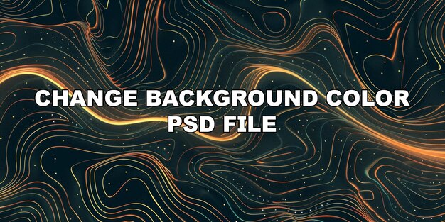 PSD 波のストックの背景の黒とオレンジの線図