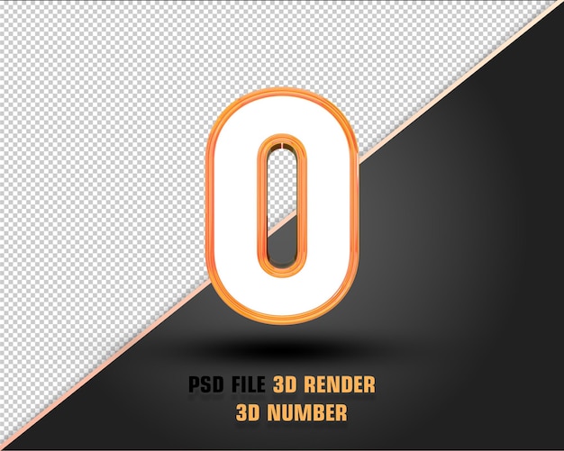 a black and orange poster for the number 0