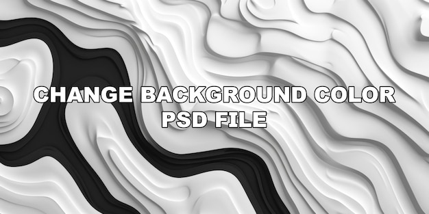 PSD 白い背景のストック背景の波の黒と白の画像