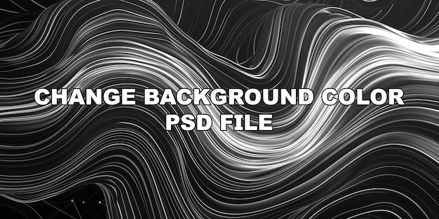 PSD ストックの背景に多くの線がある波の黒と白の画像