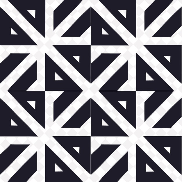 真ん中に白い三角形がある黒と白のパターン