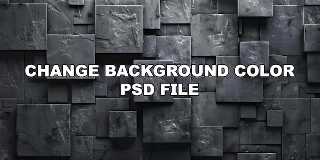 PSD Черно-белая фотография стены, сделанной из квадратных блоков.