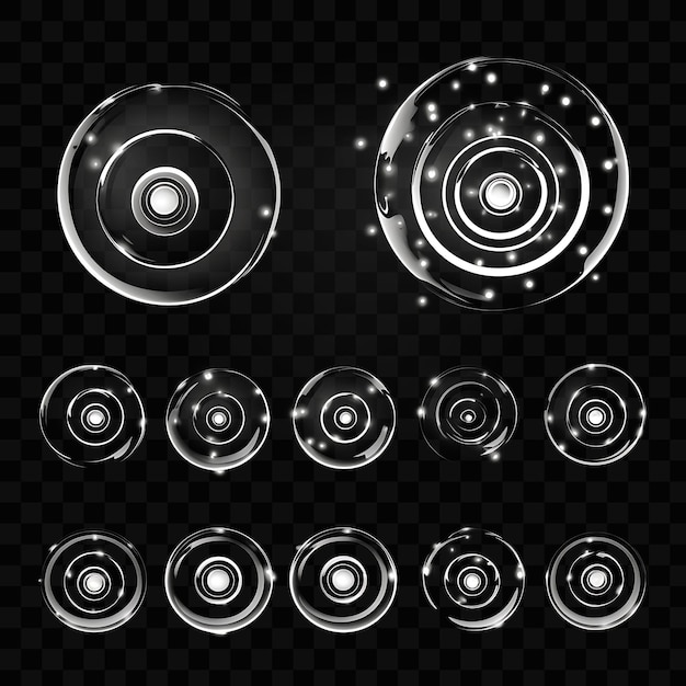 Черно-белое фото веб-камеры с чёрным фоном с серебряным кругом и черным фоном
