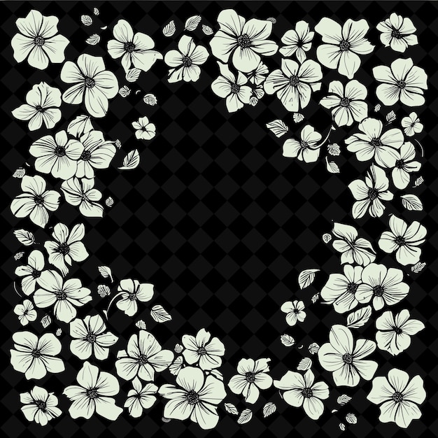 Черно-белая фотография цветов и бабочек
