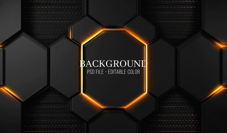 PSD a black background with a black background with a black background with orange and yellow lines