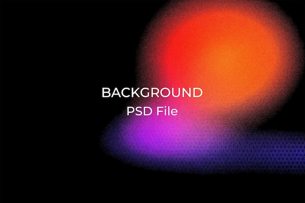 a black background with a colorful image of a purple and orange background